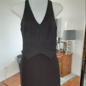 Club Monaco Vest Dress Sexy Black Buckles Size 0